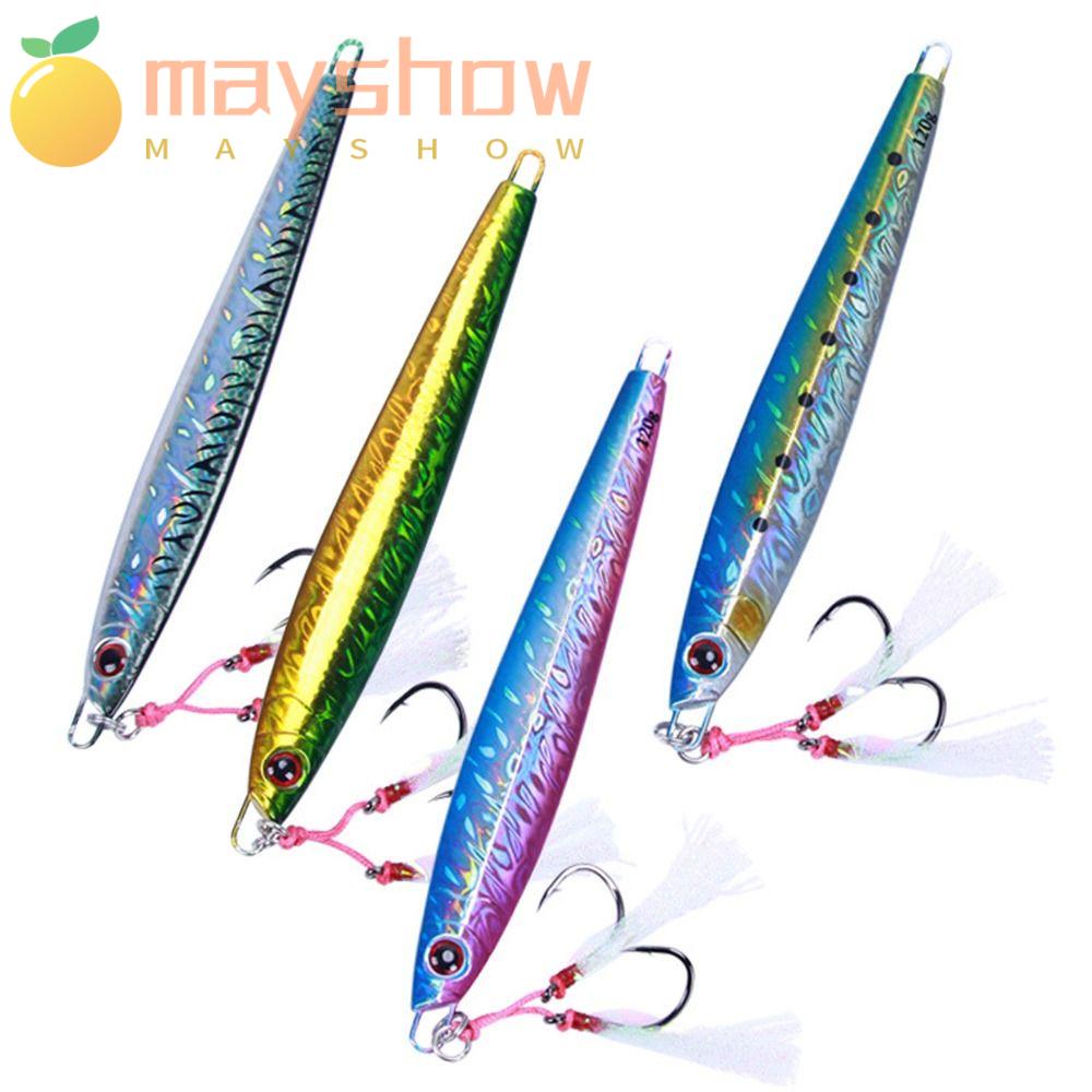 Mồi Câu Cá Giả Bằng Kim Loại 3d 4 Màu Có Móc