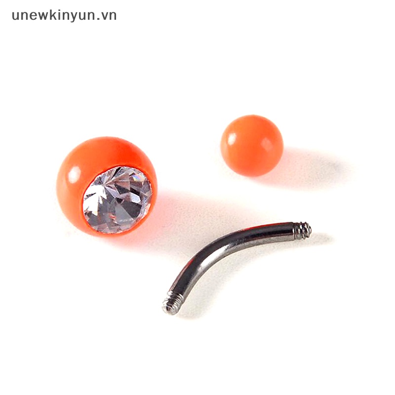 Set 10 Khuyên Rốn Đính Đá Pha Lê 14G