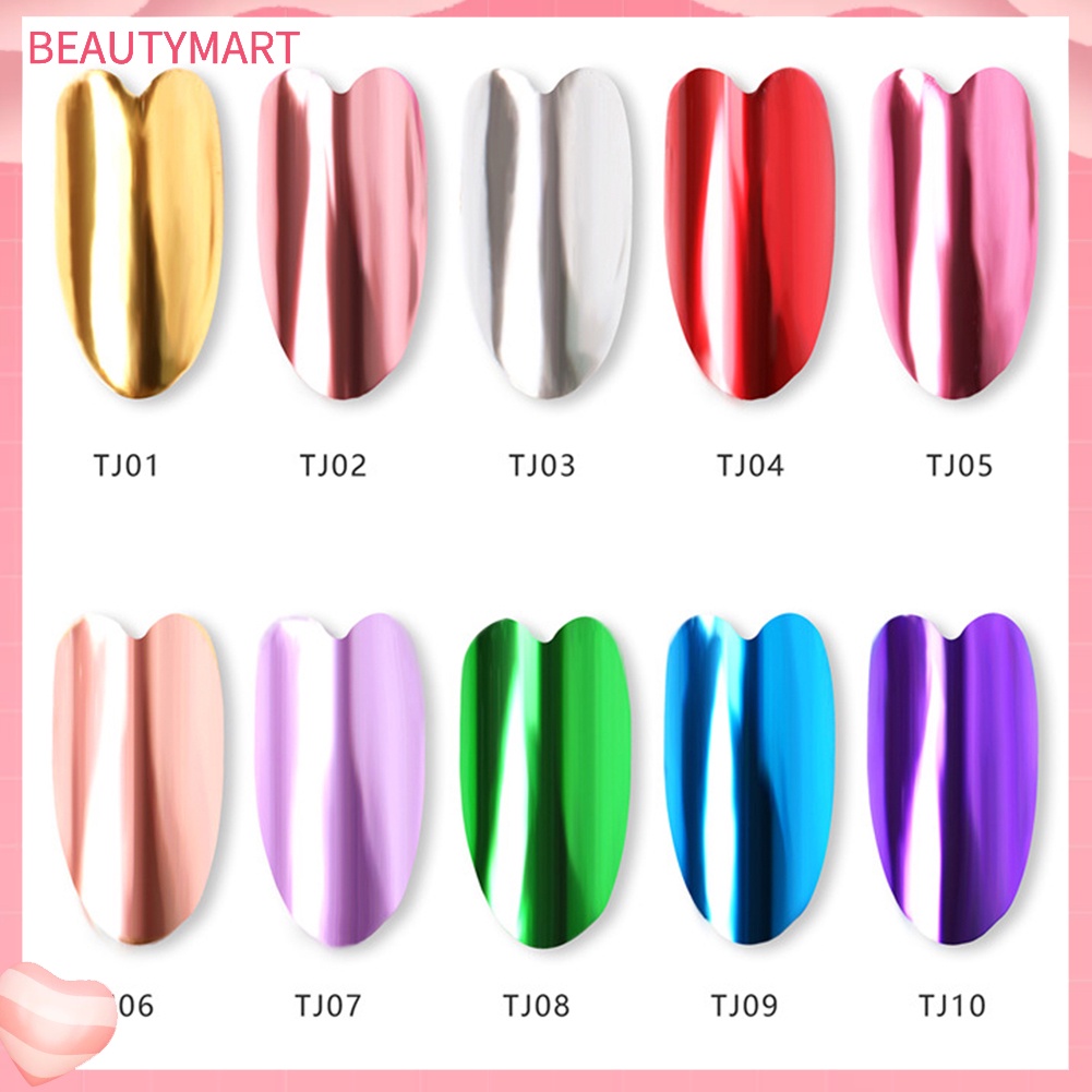 Bột Tráng Gương 12 Màu Bằng Titan Dùng Trang Trí Móng Tay Nghệ Thuật