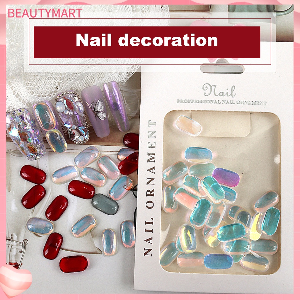 Bộ 30 Phụ Kiện Trang Trí Móng Tay Nghệ Thuật Tạo Hiệu Ứng Màu Sắc Tươi Sáng DIY