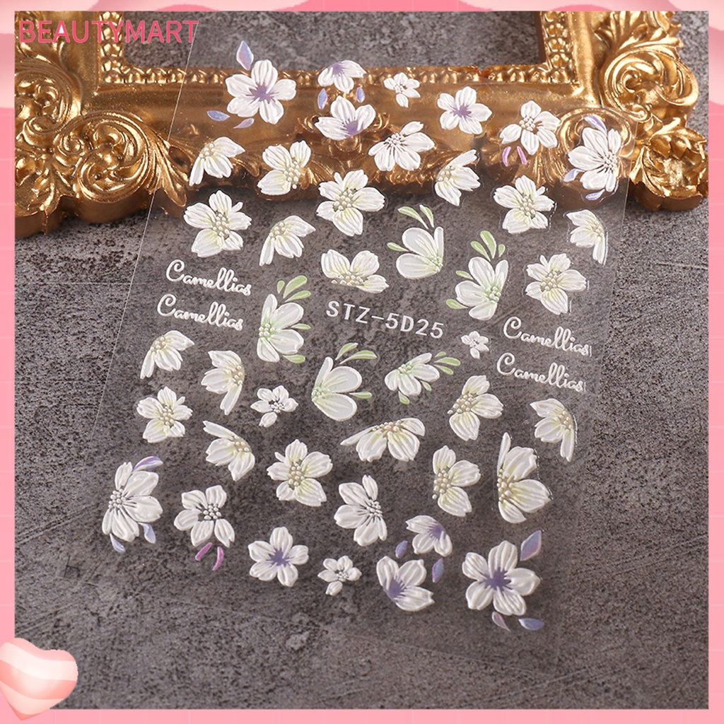 Miếng Dán Trang Trí Móng Tay DIY Hình Hoa Trà Cổ Điển Dành Cho Nữ