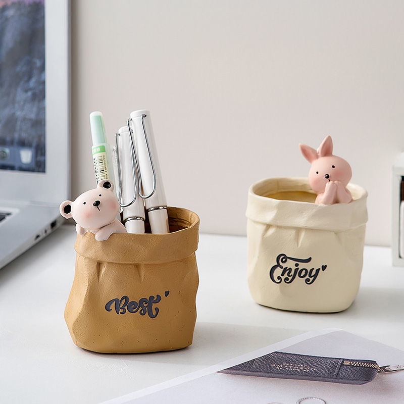 Ống Đựng Bút Để Bàn Hình Động Vật Dễ Thương Sáng Tạo Trang Trí Văn Phòng / Học Sinh Giá Đỡ