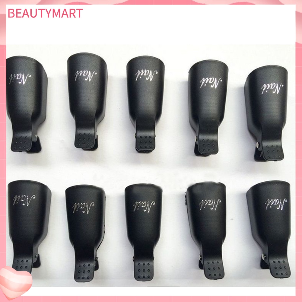 Set 10 Kẹp Nhựa Ủ Tẩy Sơn Móng Tay Nghệ Thuật