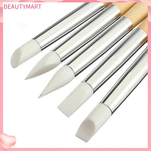 Set 5 Cọ Vẽ Trang Trí Móng Tay Bằng Silicone Tiện Dụng
