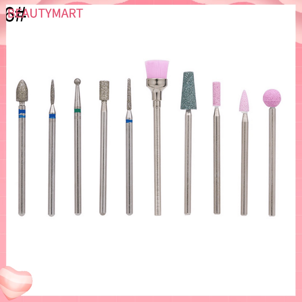 Bộ 10 Đầu Mài Móng Tay Chuyên Dụng Chất Lượng Cao