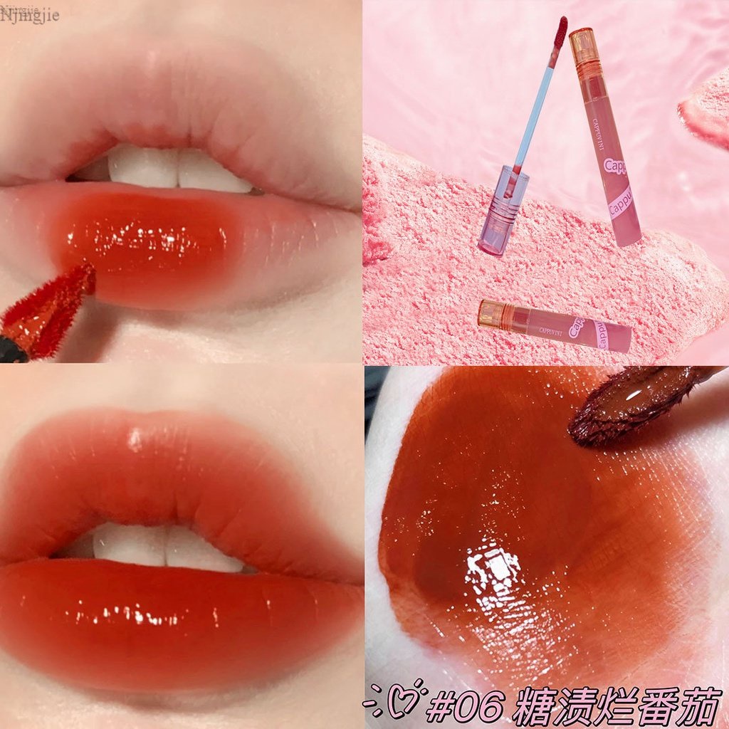 Son Cappuvini Hiệu Ứng Bóng Gương Làm Ẩm Mềm Môi Bền Màu Lâu Trôi