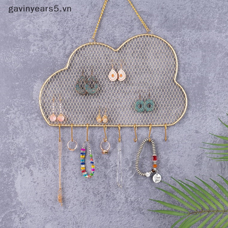 [Gavin] Móc Treo Bông Tai Đính Kim Cương Giả Trang Trí Tường Sắp Xếp Gọn Gàng