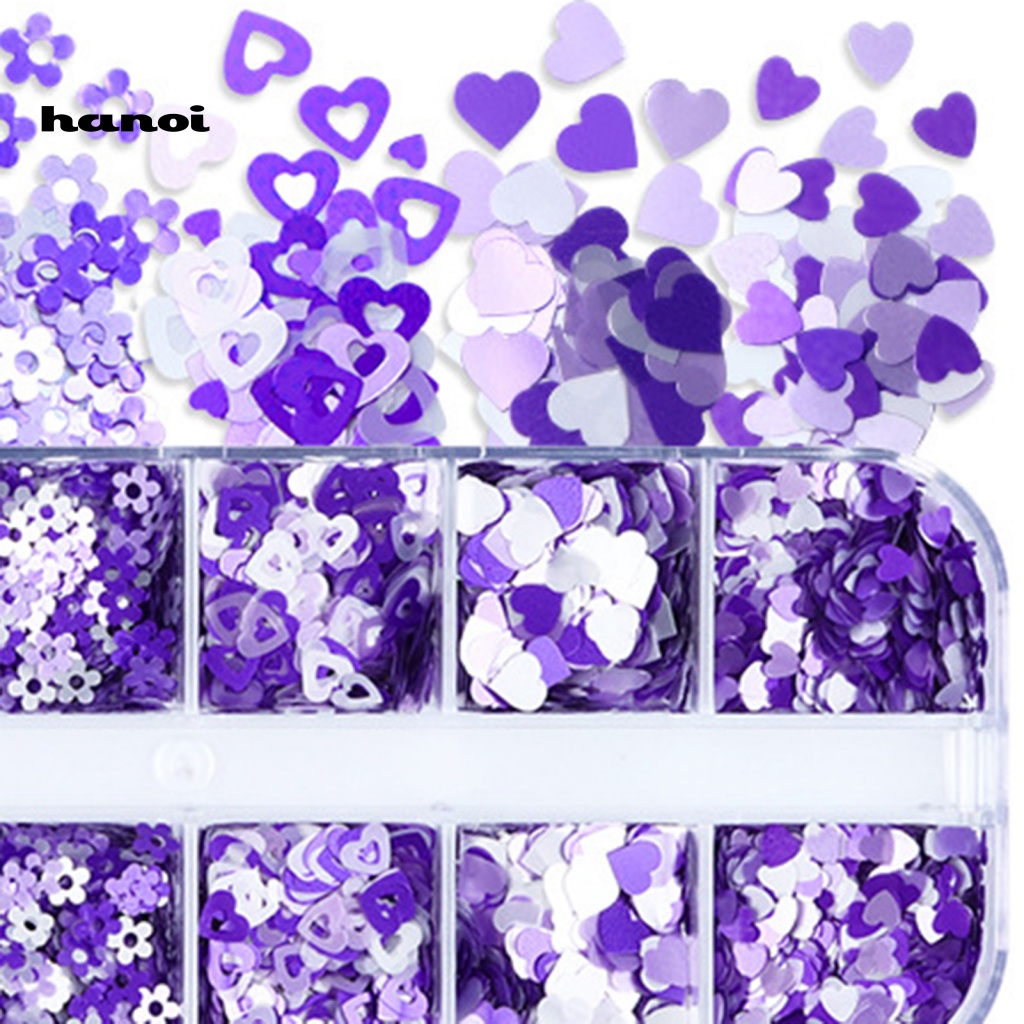 Hộp 12 Ngăn Đựng Phụ Kiện Trang Trí Móng Tay Cho Bé