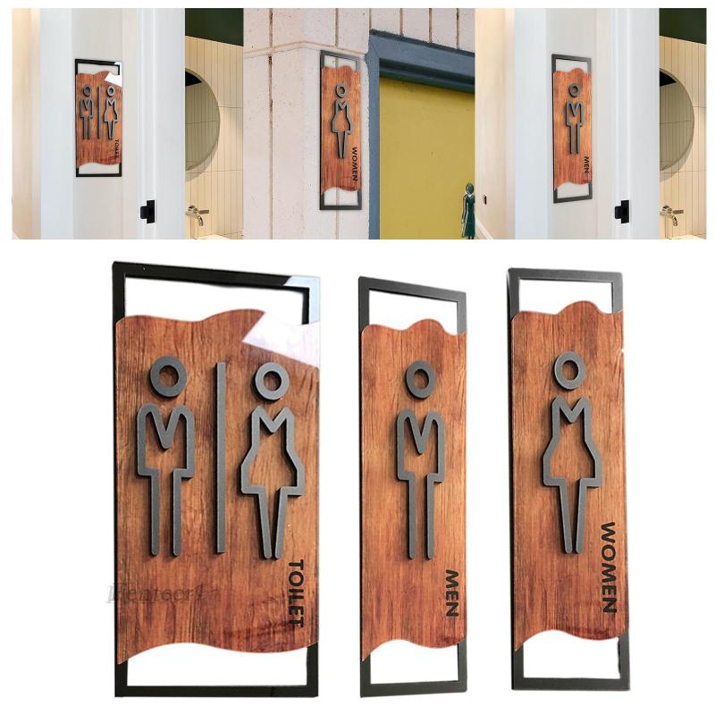 1 [Fenteer1] Bảng Hiệu Hình Ảnh 3D Dành Cho Nhà Hàng Khách Sạn Nam Và Nữ