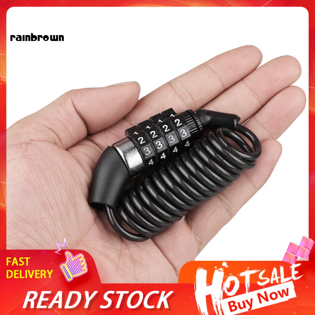 Khóa Xe Đạp Mật Khẩu 4 Số Chống Ăn Mòn Chống Ăn Mòn