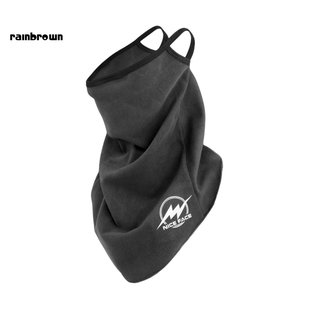 &lt; Rainbrown &gt; Khẩu Trang Che Phủ Tai Giữ Ấm Chống Gió Mùa Đông Bằng Lông Cừu Màu Trơn Dành Cho Nam Nữ Hoạt Động Ngoài Trời