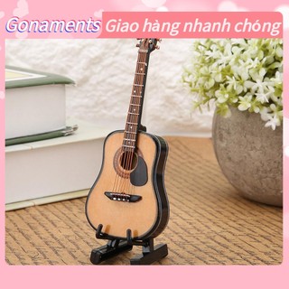 Mô hình đàn guitar gỗ thu nhỏ Hiển thị đồ trang trí Thủ công nhà Gonaments E.