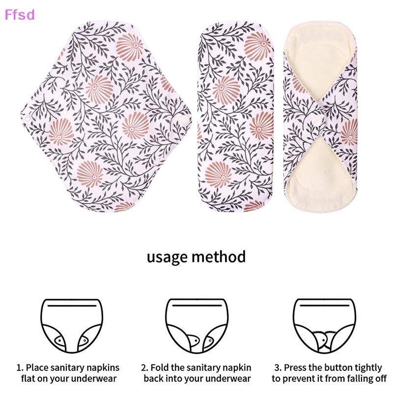 1 Miếng Lót Kinh Nguyệt Bằng Vải Than Tre Có Thể Giặt Sạch Tái Sử Dụng