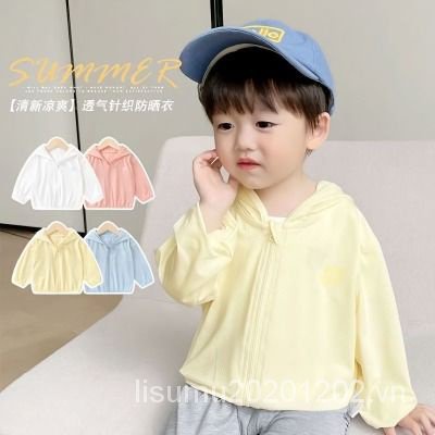 Áo Khoác Chống Nắng Mỏng Có Mũ Trùm Thời Trang Mùa Hè Cho Bé
