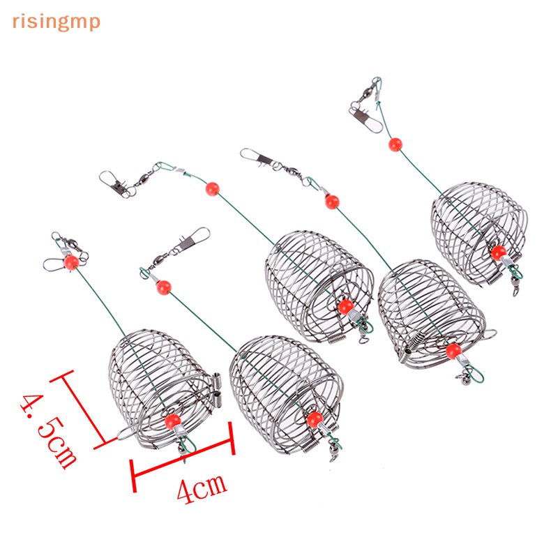 Set 5 Lồng Đựng Mồi Câu Cá Bằng Dây Thừng Giá Đỡ