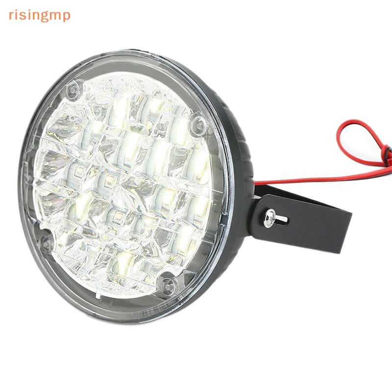 Bộ 2 Đèn Led Tròn 12V 18 Bóng DRL Ánh Sáng Trắng Dành Cho Xe Hơi