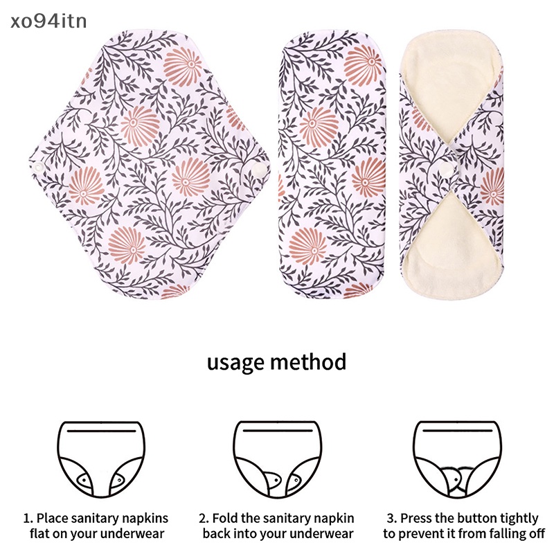 1 Miếng Lót Kinh Nguyệt Bằng Vải Than Tre Có Thể Tái Sử Dụng