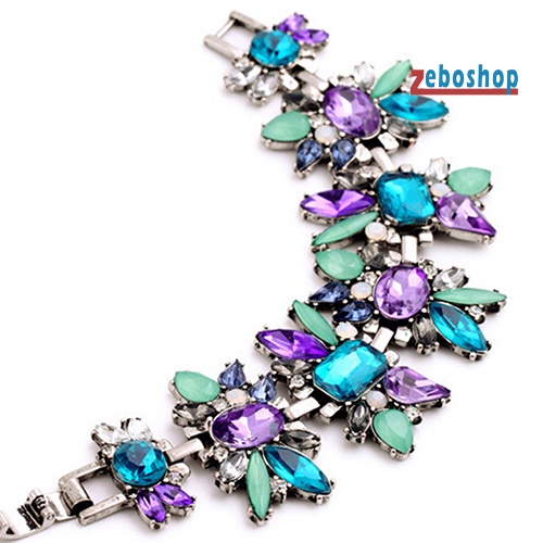 Vòng cổ Mặt Hoa Đính Đá Thời Trang Cho Nữ