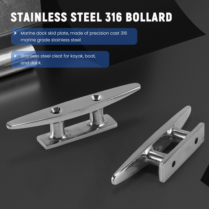 Đế Chèo Thuyền Bằng Thép Không Gỉ 316 Kèm Ốc Vít Lắp Đặt Chuyên Dụng