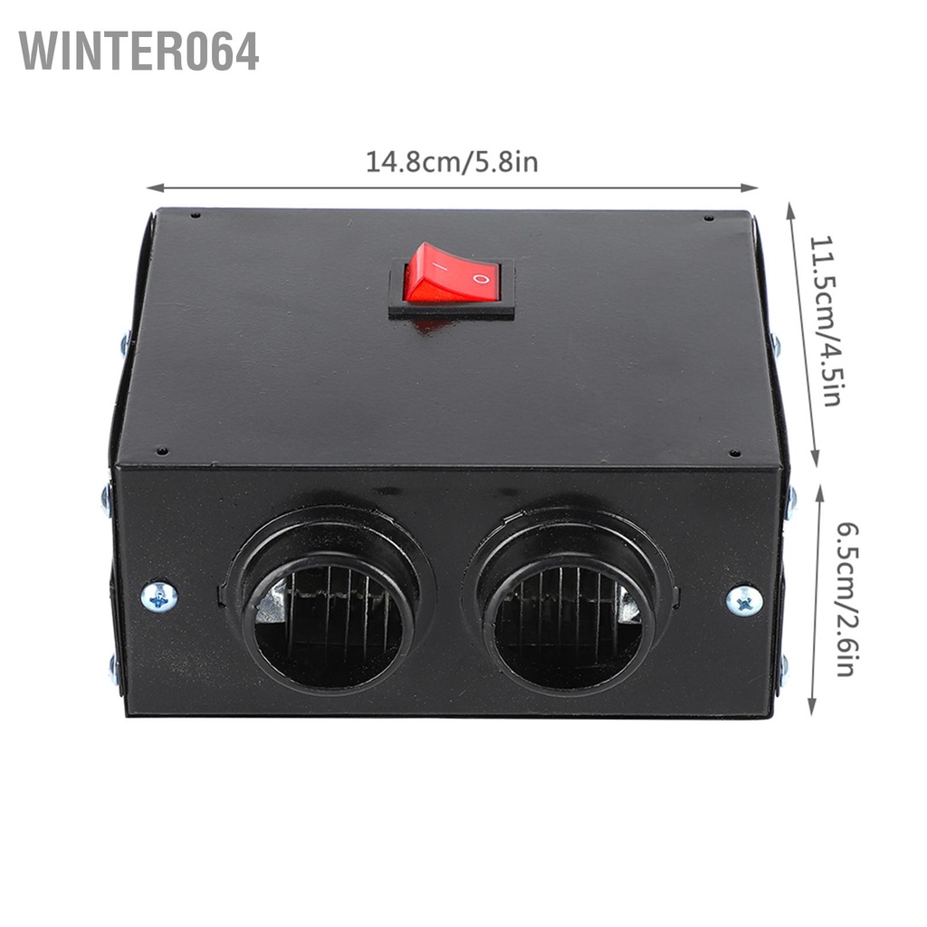 Winter064 Máy Sưởi Ô Tô Ấm Rã Đông Di Động Demister Tắt Tiếng Quạt Làm Nóng Nhanh 600W
