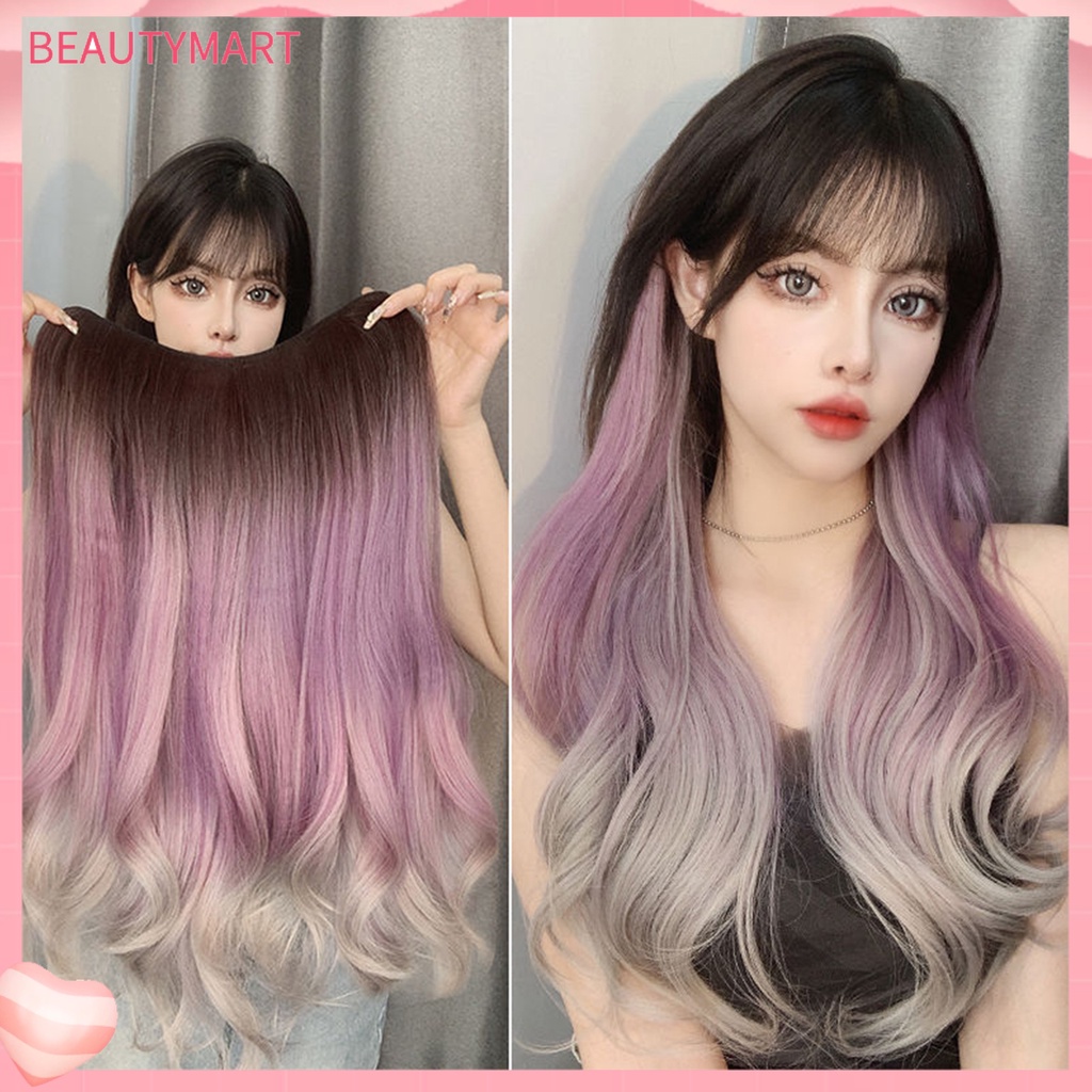 Bộ Tóc Giả Dài Xoăn Tự Nhiên Mềm Mại Thời Trang Cho Nữ