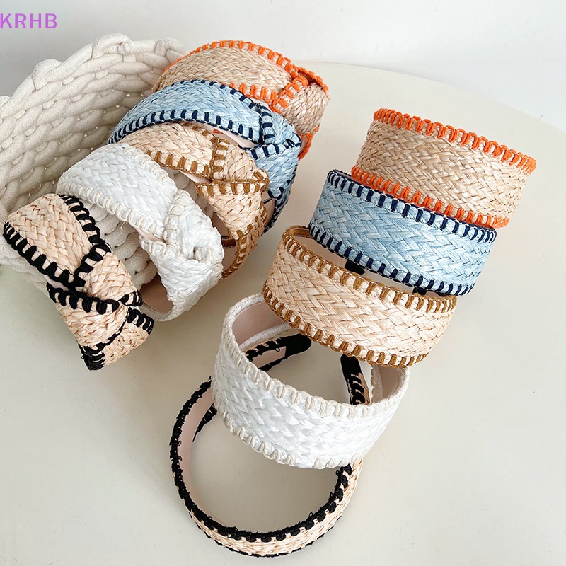 Băng Đô Bằng Rơm Phong Cách Bohemian Thanh Lịch Dành Cho Nữ Mới