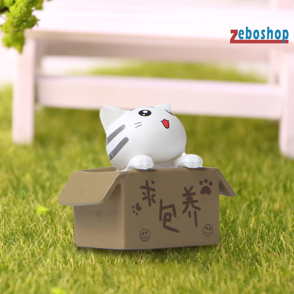 Mô Hình Chú Mèo Hoạt Hình Mini Bằng PVC Trang Trí Bàn Làm Việc