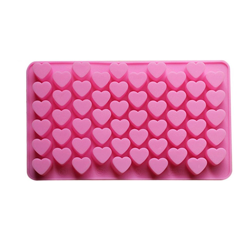=Christmas=DIY 55 Holes Heart Shape Soft Silicone Cake Mold Chocolate Baking Mould