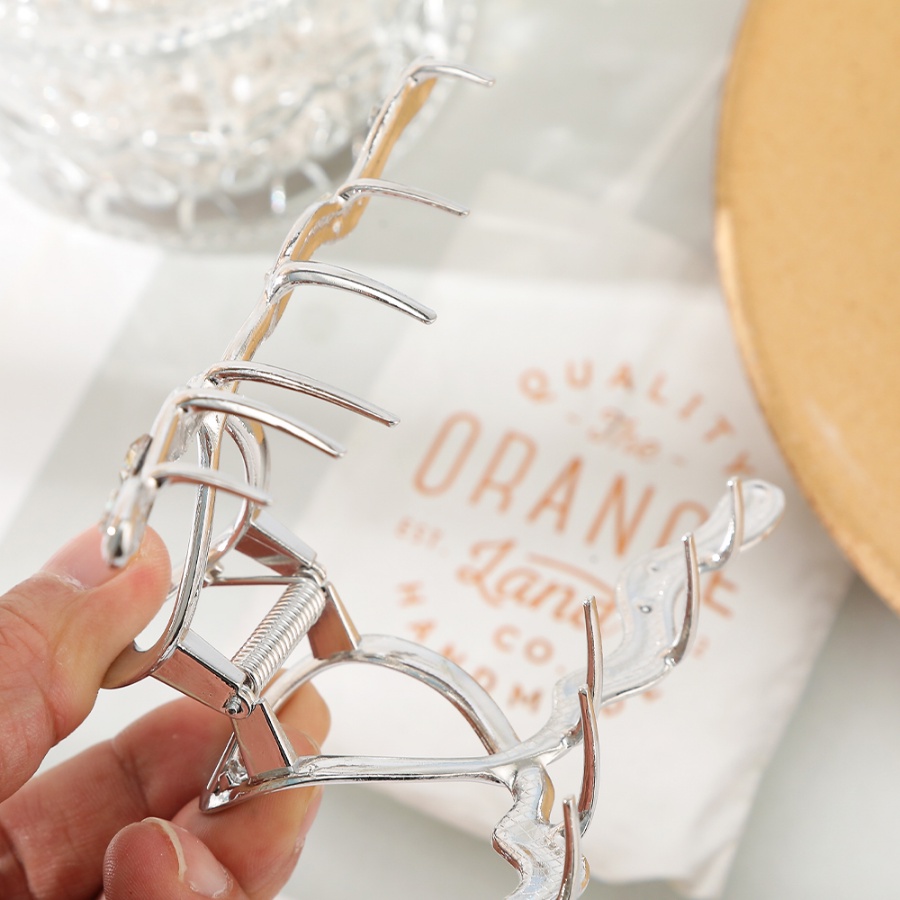 Kẹp Tóc Đuôi Ngựa Bằng Hợp Kim Đính Kim Cương Pha Lê Đơn Giản Phong Cách Hàn Quốc