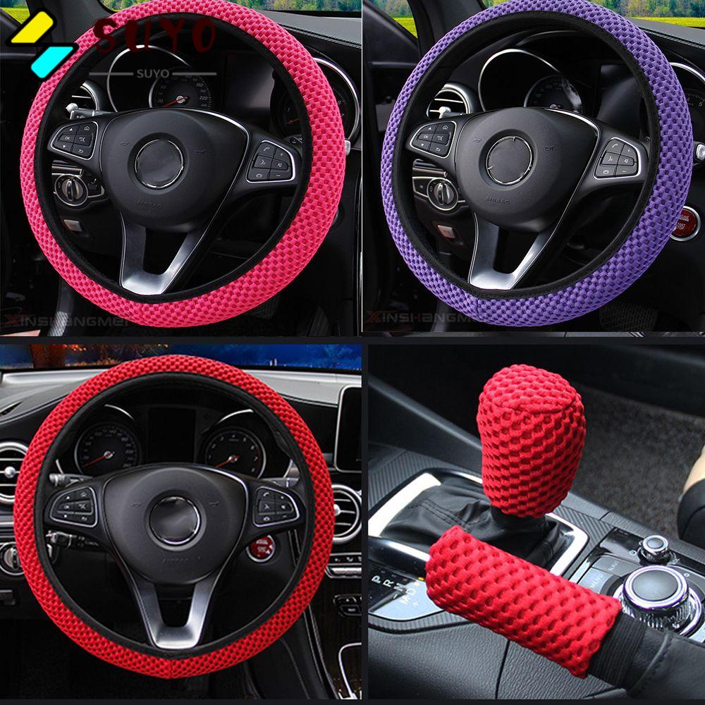 SUYO Vỏ Bọc Vô Lăng Phối Lông Giữ Ấm Thông Dụng Cho Xe Hơi