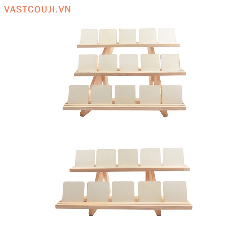 Giá Gỗ Trưng Bày Móng Tay Ba Tầng Tiện Dụng Cho Nữ
