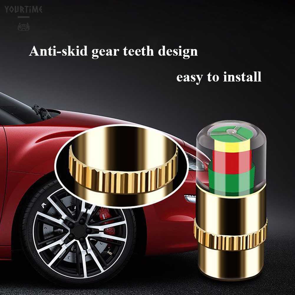 Set 4 Nắp Van Cảnh Báo Cho Bánh Xe Ô Tô