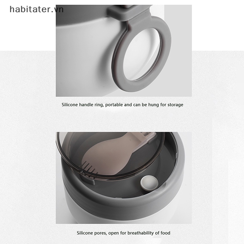 Hộp Đựng Cơm Trưa Giữ Nhiệt Bằng Thép Không Gỉ 600ML