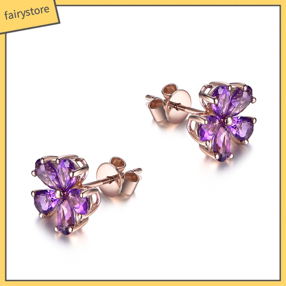 Đôi Khuyên Tai Hình Giọt Nước Đính Đá Zircon Thời Trang Cho Nữ