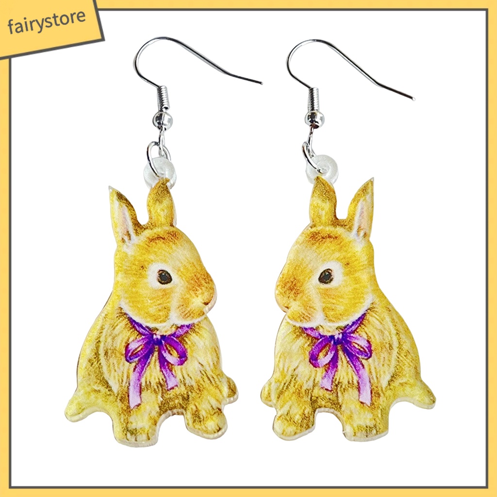 1 Đôi Bông Tai Acrylic Hình Thú Cưng Hoạt Hình Dễ Thương Dành Cho Nữ