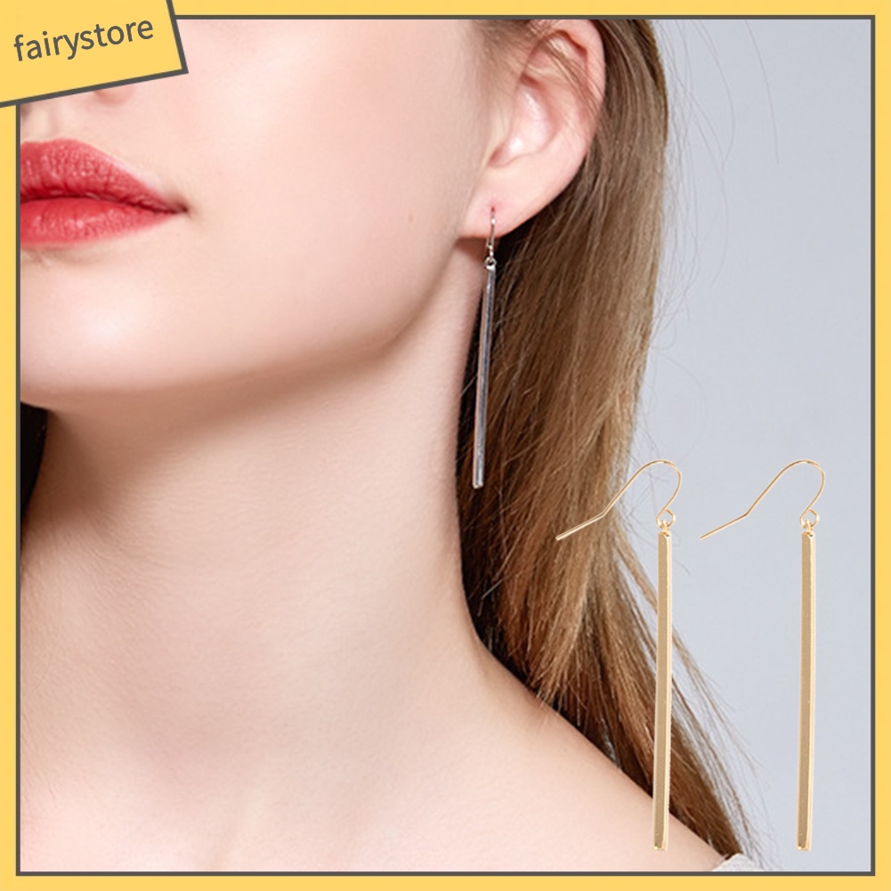 1 Cặp Bông Tai Dáng Dài Mặt Hình Giọt Nước Thời Trang Cho Nữ