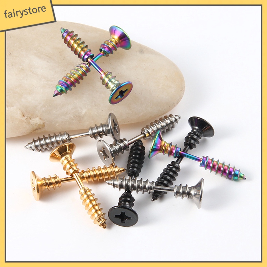 Bông Tai Hai Mặt Hình Ốc Vít Vui Nhộn Thời Trang