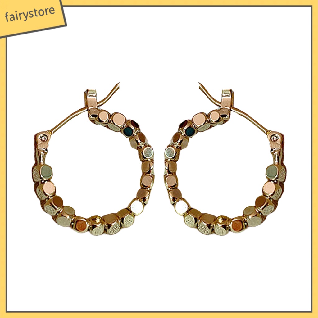 1 Đôi Bông Tai Tròn Rỗng Cao Cấp Phong Cách Vintage Dành Cho Nữ