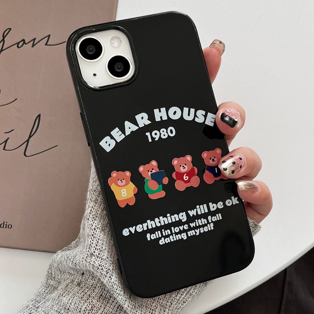 Ốp Điện Thoại TPU Mềm Siêu Mỏng Hình Gấu Cho IPhone 11 14 13 12 Pro Max XS XR 7 8 Plus