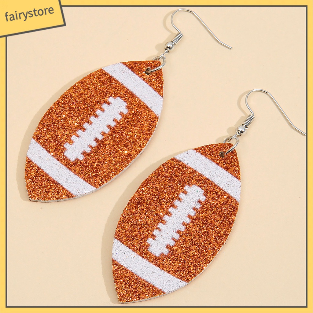 [FRO] Bông Tai Móc Hình Quả Bóng Đá Màu Sắc Tươi Sáng Lấp Lánh Trang Sức Hàng Ngày Cho Nữ