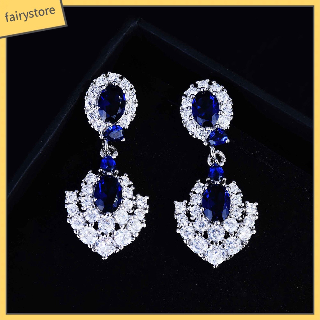 Bộ Vòng cổ + Bông Tai Đính Đá Tự Nhiên Trọng Lượng Nhẹ Thời Trang Cho Nữ