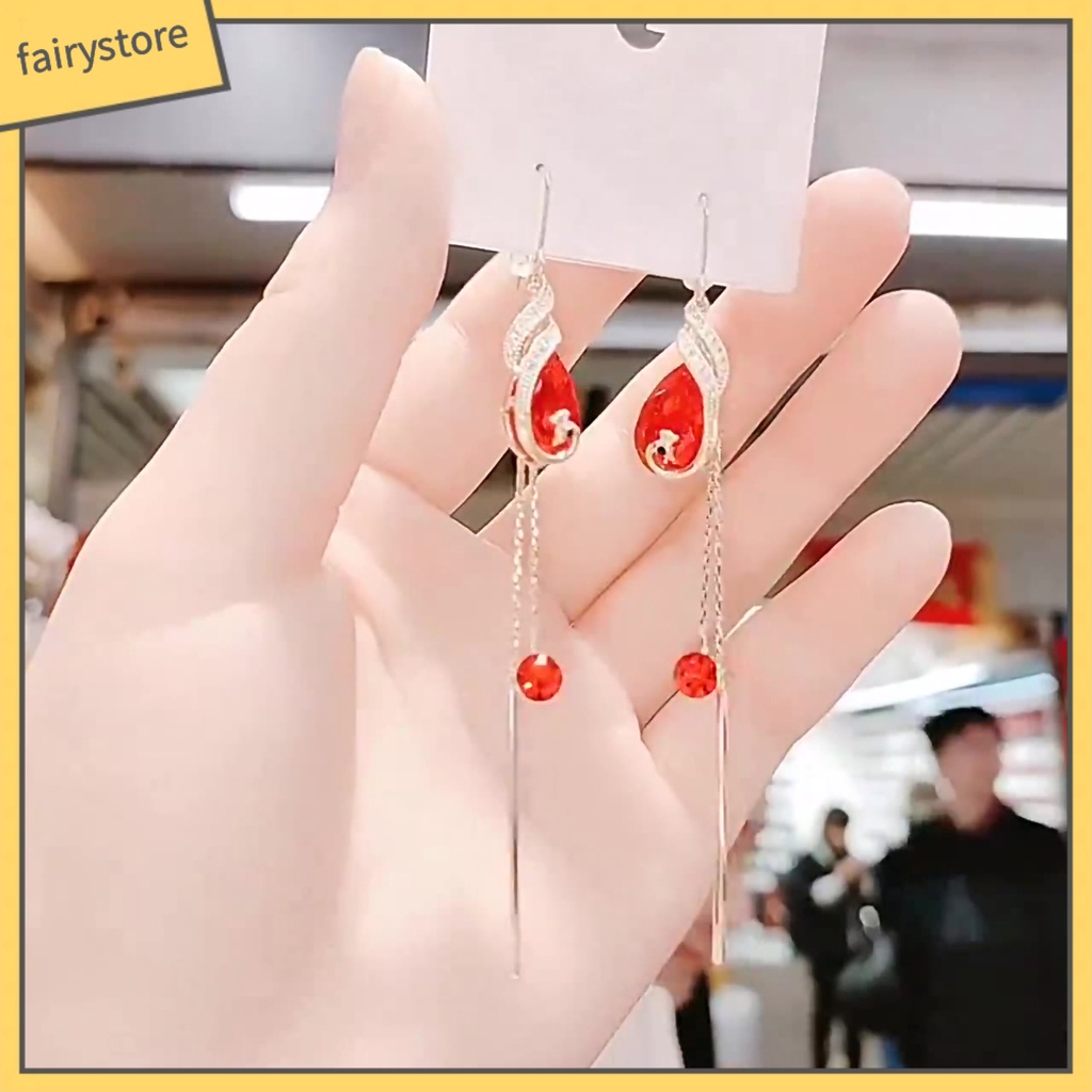 1 Đôi Bông Tai Hình Chim Công Lấp Lánh Tinh Tế Thời Trang