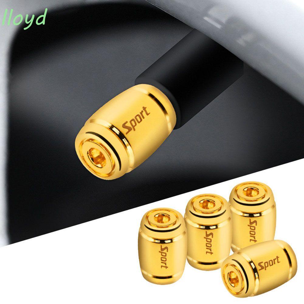 Bộ 4 Nắp Van Lốp Xe Đạp / Xe Máy / Xe Hơi Bằng Hợp Kim Kẽm Siêu Bền Chống Bụi