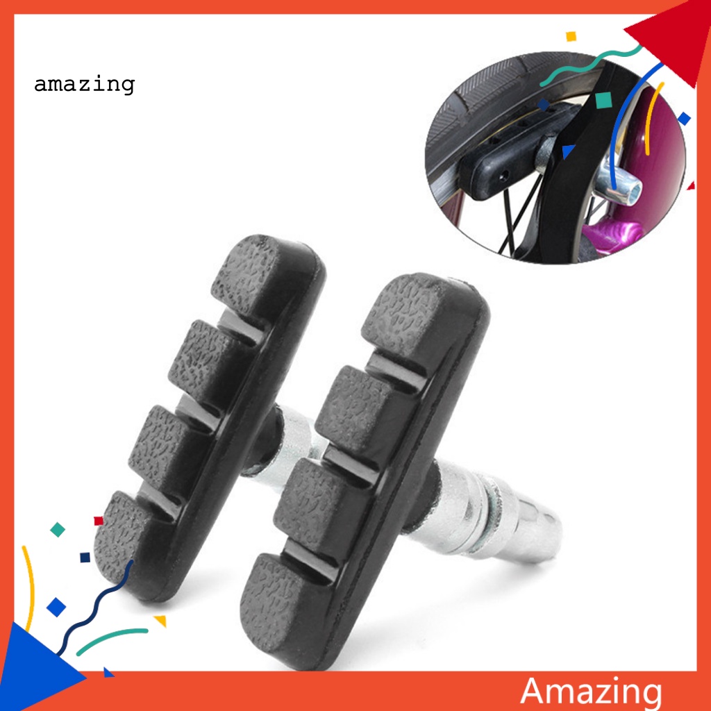 1 Cặp Má Phanh Xe Đạp Làm Việc Bằng Cao Su Cứng