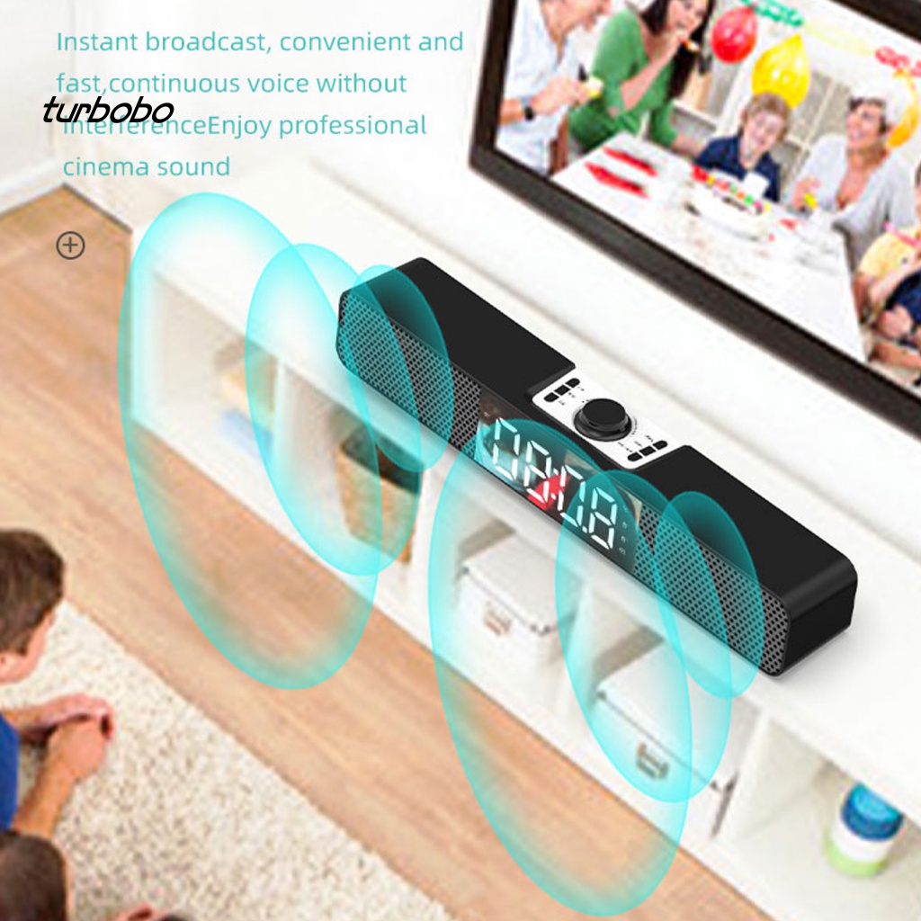 Loa Bluetooth Không Dây Mini turbobo Q10 Tích Hợp Đồng Hồ Báo Thức Tiện Dụng