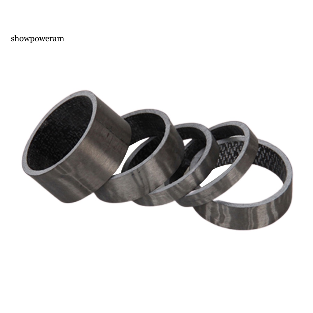 Set 5 Vòng Đệm Cổ Bằng Sợi Carbon Cho Xe Đạp Kích Thước 5mm / 10mm / 15mm