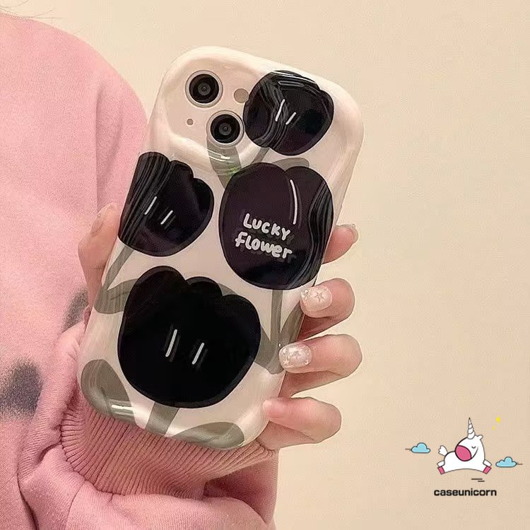 Ốp Điện Thoại Hình Hoa Tulip Viền Cong 3D Cho iPhone 13 11 7Plus XR 12 14 Pro Max X 6 7 8 6s Plus XS Max SE 2020