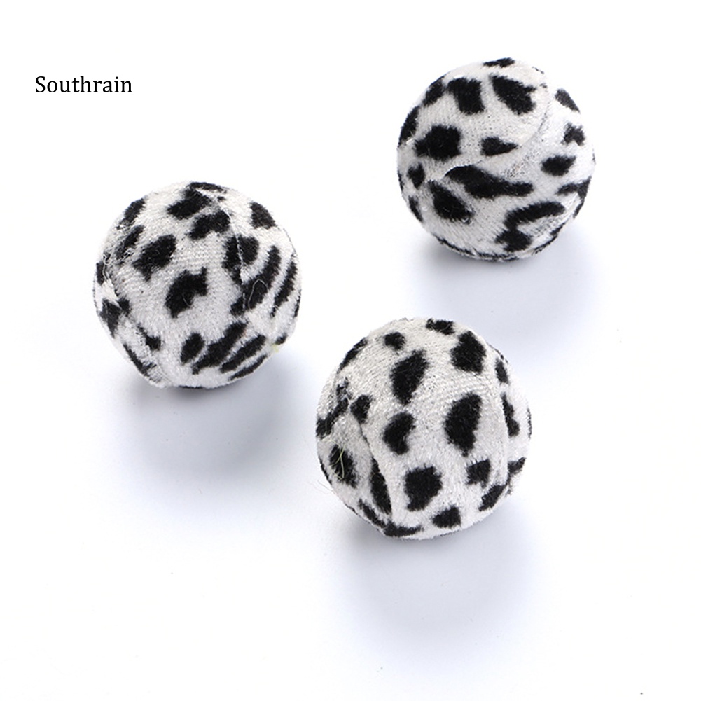 Bộ 5 Bóng Đồ Chơi Họa Tiết Da Báo / Ngựa Vằn Vui Nhộn Cho Mèo Cưng