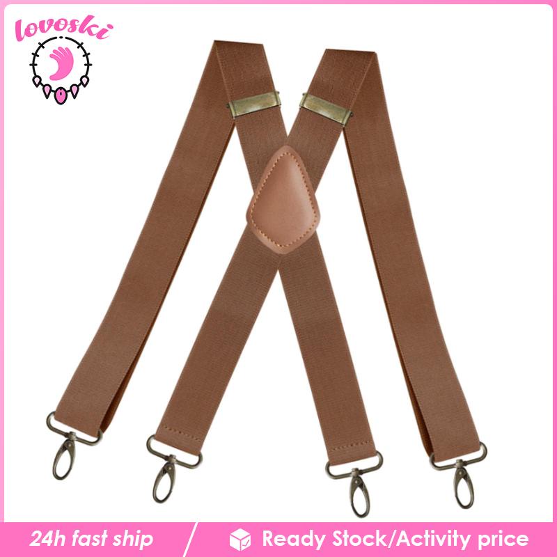 Dây Đai Quần 4 Kẹp Chữ x Rộng 3.5cm Dành Cho Nam Nữ