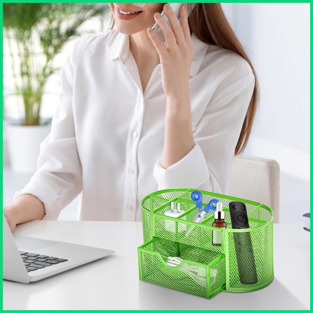 Giá Đỡ Bút Chì Để Bàn 9 Ngăn Bằng Kim Loại Nghệ Thuật Tiện Lợi Dành Cho Gia Đình